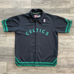 Nike 1925 Rewind Boston Celtics Warm Up Shooting Shirt Jacket Youth LARGE Black